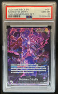 Monkey D. Luffy #061 – 2025 One Piece 2nd Anniversary Set – PSA 10